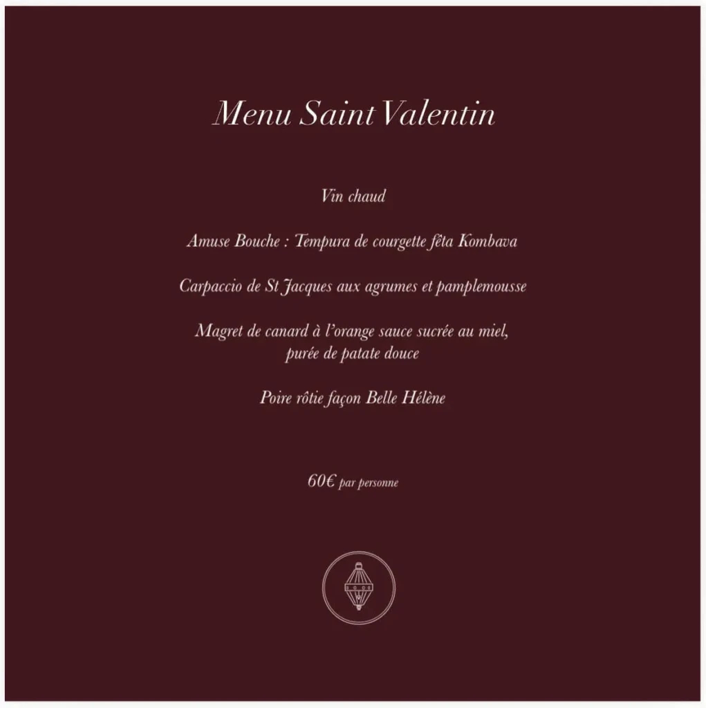 Menu La Dîme De Giverny